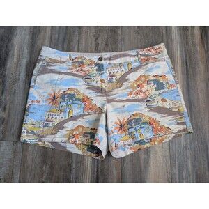 Boden Women's Bistro Shorts Chino Short Cityscape Preppy Size 16R 4.5" Inseam